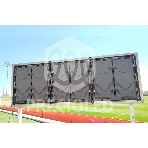 Vídeomarcador LED Fútbol. Parte trasera cabinas display.