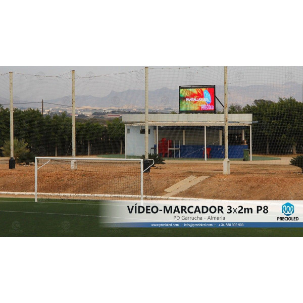 Pantalla LED Vídeomarcador para campo de fútbol, balonmano. Marcador