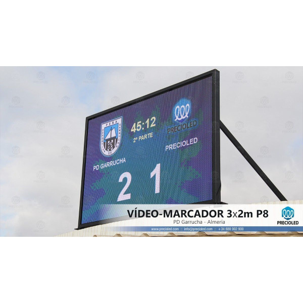 Pantalla LED Vídeomarcador para campo de fútbol, balonmano. Marcador