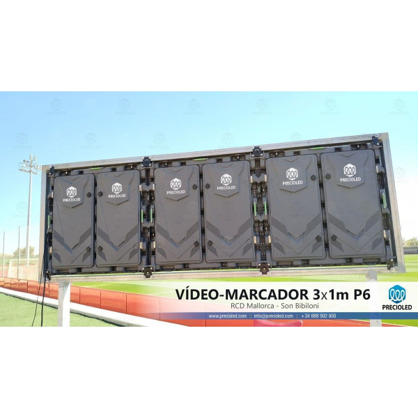 Pantalla LED Vídeomarcador para campo de fútbol, balonmano. Marcador