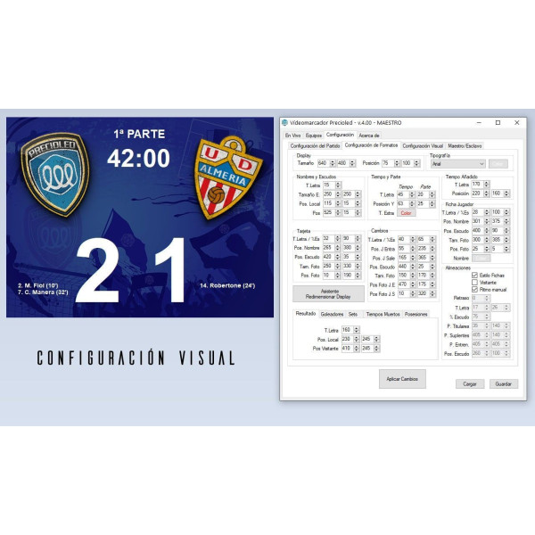 Football Scoreboard Software for LED display. Rugby, Tenis, Hockey, basket