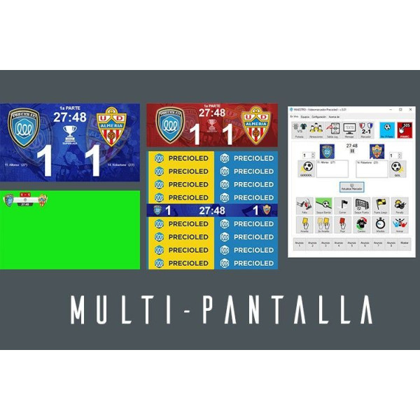 Football Scoreboard Software for LED display. Rugby, Tenis, Hockey, basket