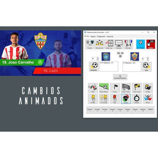 Football Scoreboard Software for LED display. Rugby, Tenis, Hockey, basket