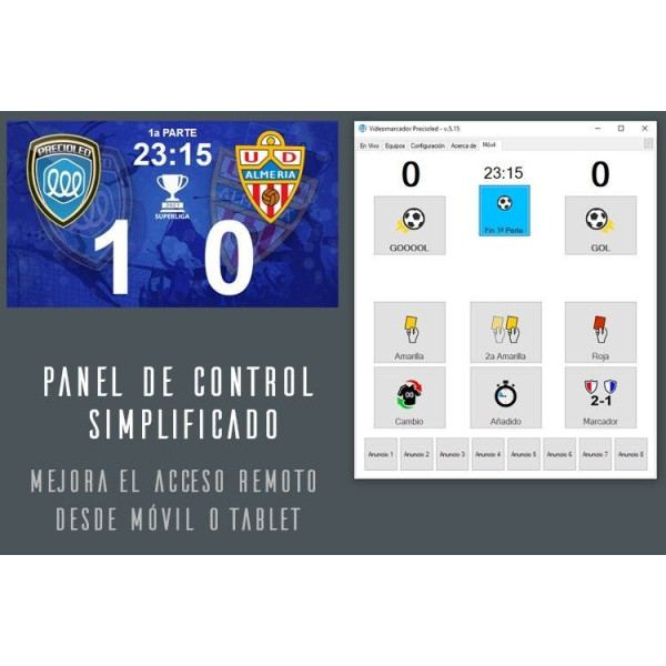 Football Scoreboard Software for LED display. Rugby, Tenis, Hockey, basket