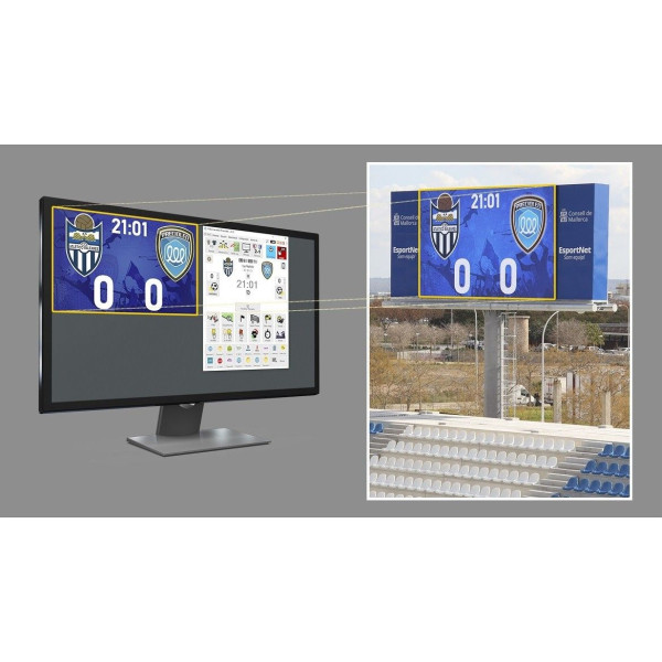 Football Scoreboard Software for LED display. Rugby, Tenis, Hockey, basket