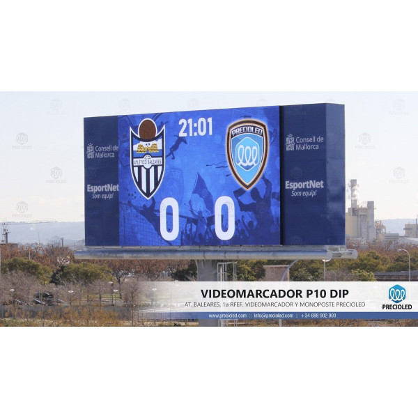 Pantalla LED Vídeomarcador para campo de fútbol, balonmano. Marcador