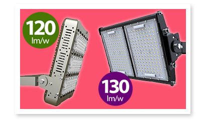 Rendimiento focos LED 130lm/w