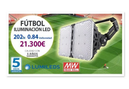 Iluminación campo de futbol para competiciones regionales o entrenamiento de alto nivel